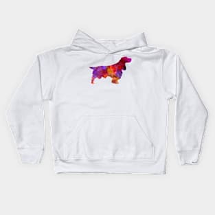 Field Spaniel in watercolor Kids Hoodie